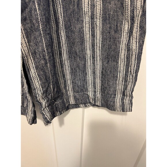 Marissa Olivia Womens Blue White High Rise Wide Leg Linen Blend Pants Size Large - Picture 5 of 7